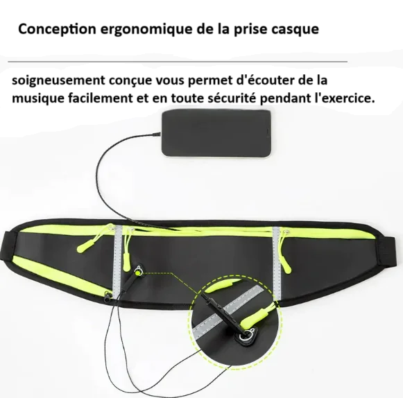 Ceinture Banane de Sport Grande Capacité pour l'Extérieur